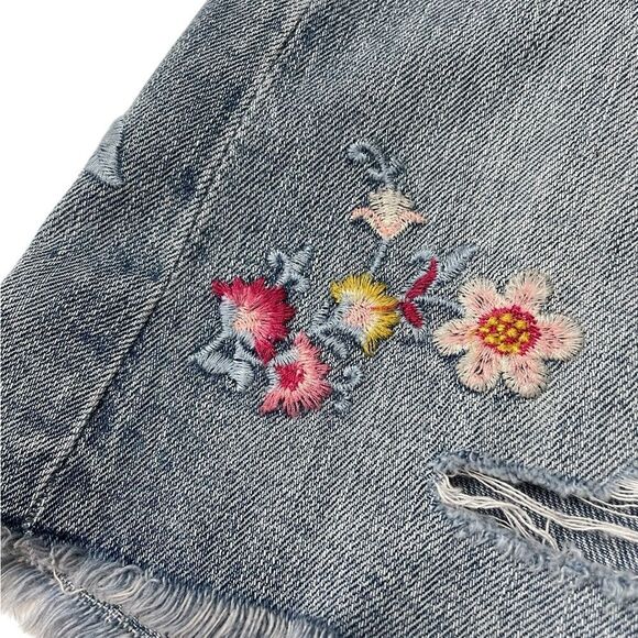 NWT American Eagle Outfitters Denim Embellished Mini Skirt Size 4 - Picture 7 of 12